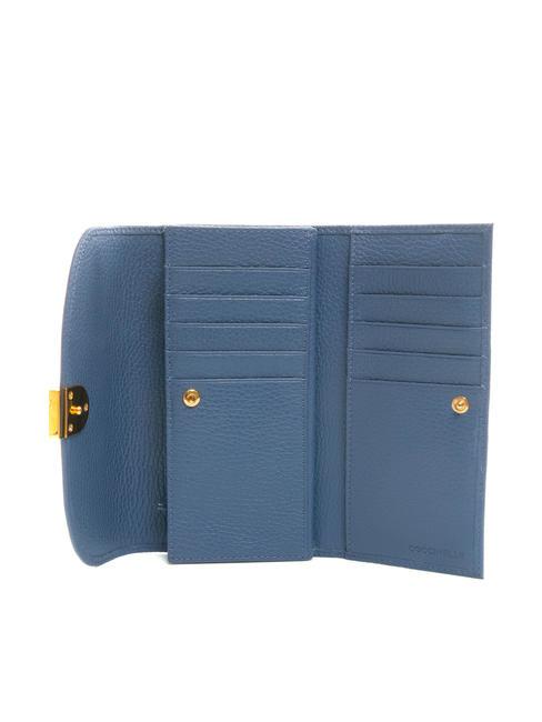 BLOSSOM Large textured leather wallet blueberry - Women&rsquo;s Wallets