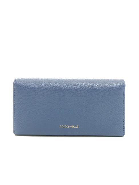 BLOSSOM Large textured leather wallet blueberry - Women&rsquo;s Wallets