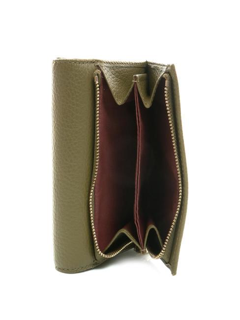 DORA Small textured leather wallet loden - Women&rsquo;s Wallets