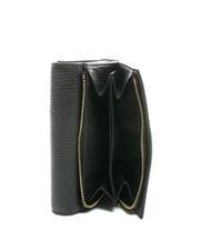 COCCINELLE DORA Small textured leather wallet Black - Women&rsquo;s Wallets - 4