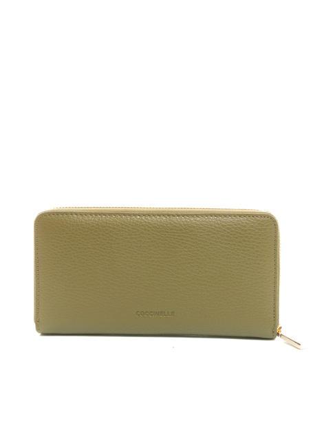 DORA Large leather zip around wallet loden - Women&rsquo;s Wallets