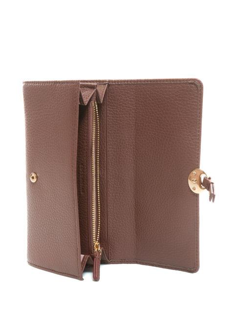DOT Large textured leather wallet carob - Women&rsquo;s Wallets