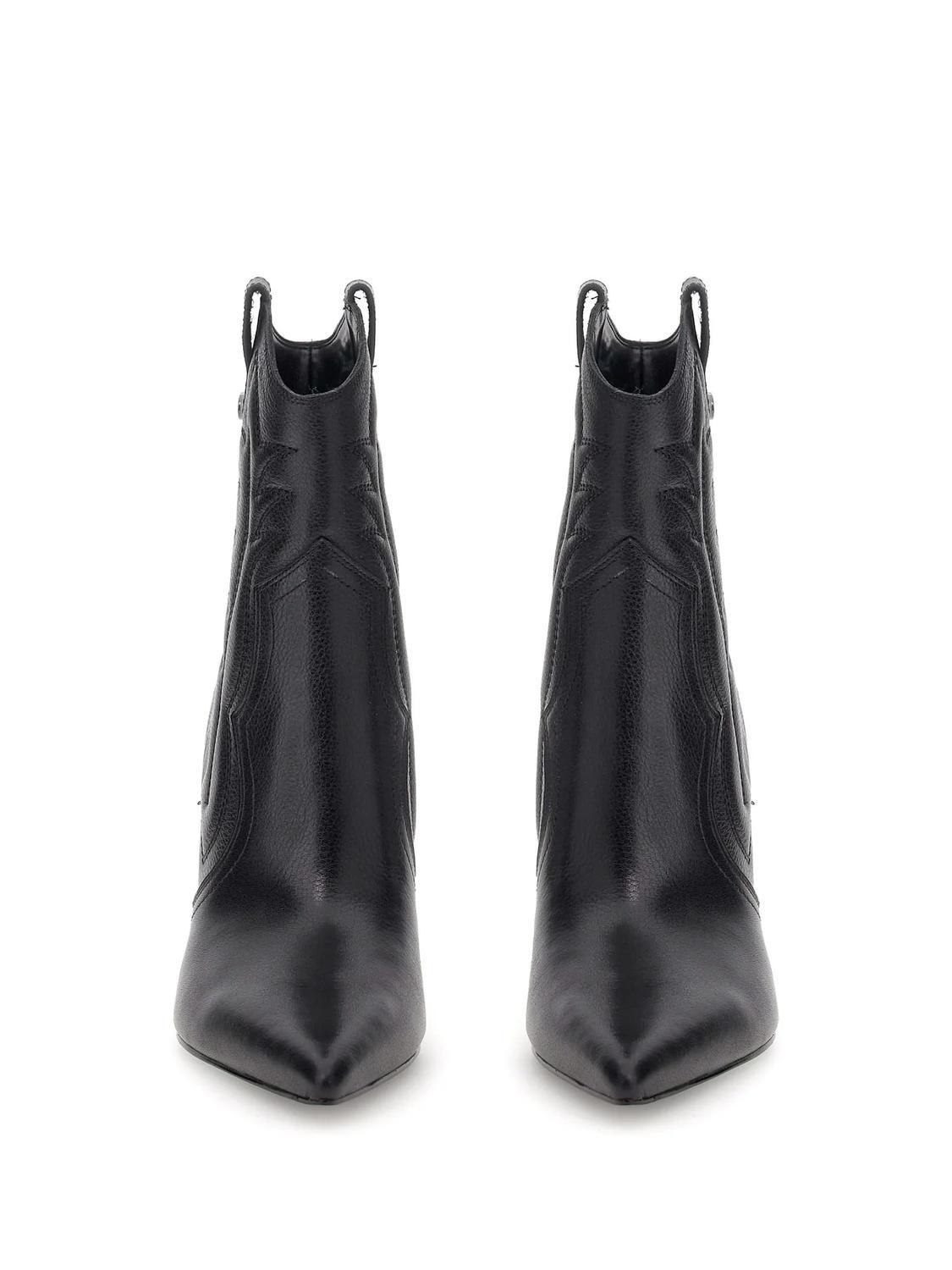 Cheap leather shop ankle boots