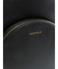COCCINELLE ALPHA Textured leather backpack Black - Women&rsquo;s Bags - 3