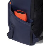 PIQUADRO CORNER Backpack in rubberized fabric, 14" laptop holder blue - Laptop backpacks - 5