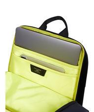 PIQUADRO CORNER Backpack in rubberized fabric, 14" laptop holder blue - Laptop backpacks - 8