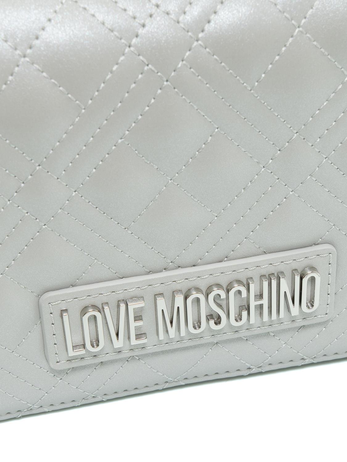 Silver moschino bag sale