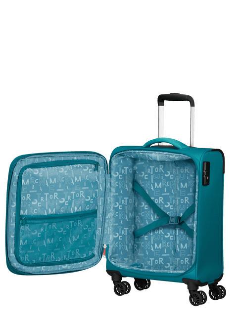 PULSONIC Smart expandable hand luggage stone teal - Hand luggage