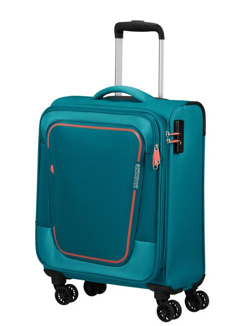 PULSONIC Smart expandable hand luggage stone teal - Hand luggage