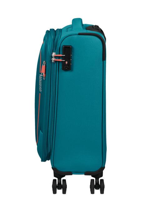 PULSONIC Smart expandable hand luggage stone teal - Hand luggage