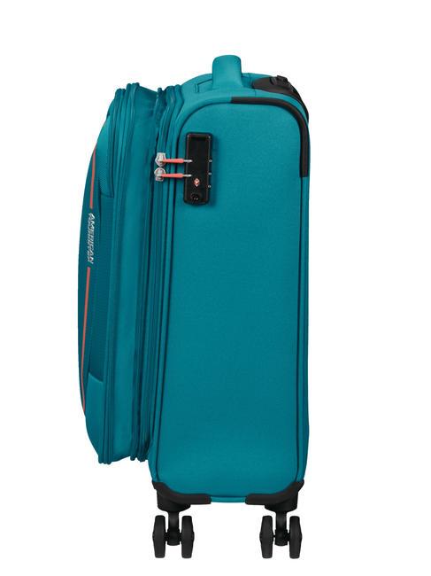 PULSONIC Smart expandable hand luggage stone teal - Hand luggage