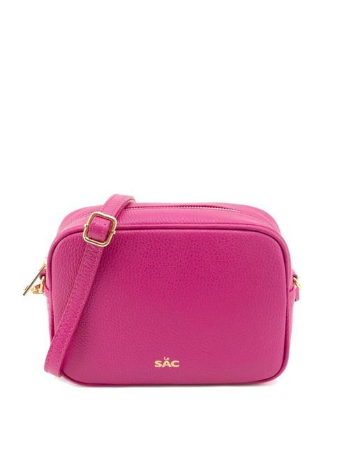 LUCIA Dollar leather double shoulder bag fuchsia - Women’s Bags