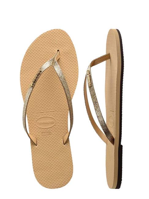 YOU GLITTER Flip flops golden - Women&rsquo;s shoes