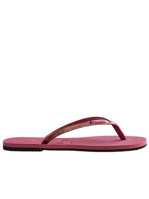 YOU GLITTER Flip flops velvet rose - Women’s shoes