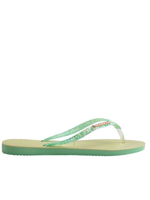 SLIM GLITTER FLOURISH Rubber flip flops green garden - Women’s shoes