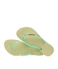 HAVAIANAS SLIM GLITTER FLOURISH Rubber flip flops green garden - Women’s shoes - 3