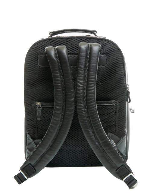 ICONIC NEW YORK 15'' leather laptop backpack black - Laptop backpacks