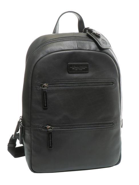 TECH Large leather backpack black - Laptop backpacks