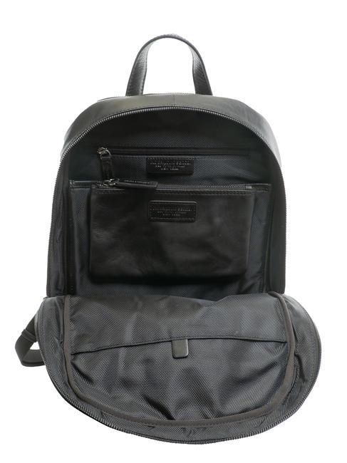 TECH Large leather backpack black - Laptop backpacks
