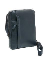 PIQUADRO PAN Small leather purse blue - Over-the-shoulder Bags for Men - 2