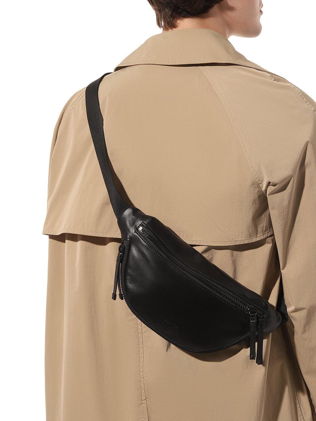 Trussardi Parsec Leather Pouch Black Buy At Outlet Prices