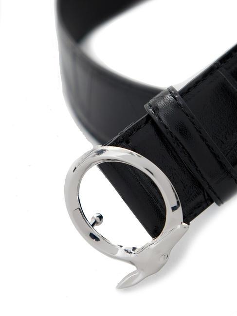 GREYHOUND  Croc print belt BLACK - Belts