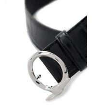 TRUSSARDI GREYHOUND  Croc print belt BLACK - Belts - 3