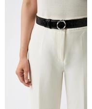 TRUSSARDI GREYHOUND  Croc print belt BLACK - Belts - 4