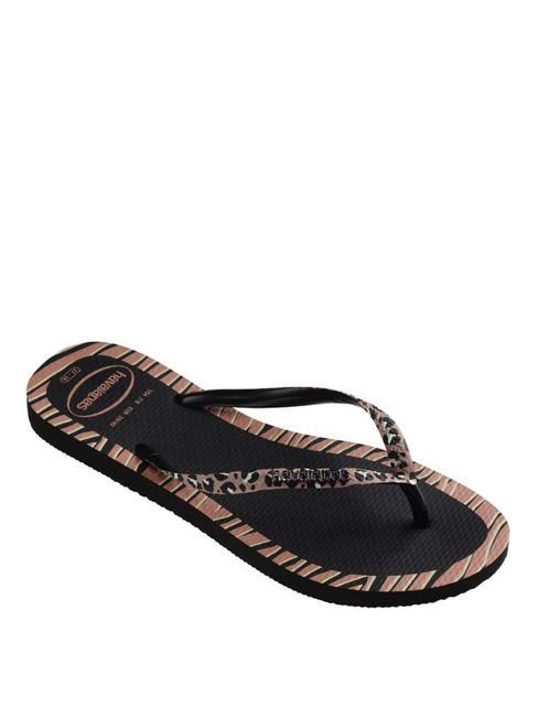 SLIM ANIMALS Flip flops BLACK - Women&rsquo;s shoes