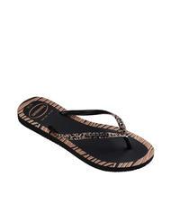 HAVAIANAS SLIM ANIMALS Flip flops BLACK - Women&rsquo;s shoes - 2