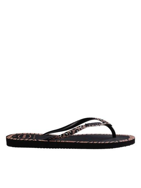 SLIM ANIMALS Flip flops BLACK - Women&rsquo;s shoes