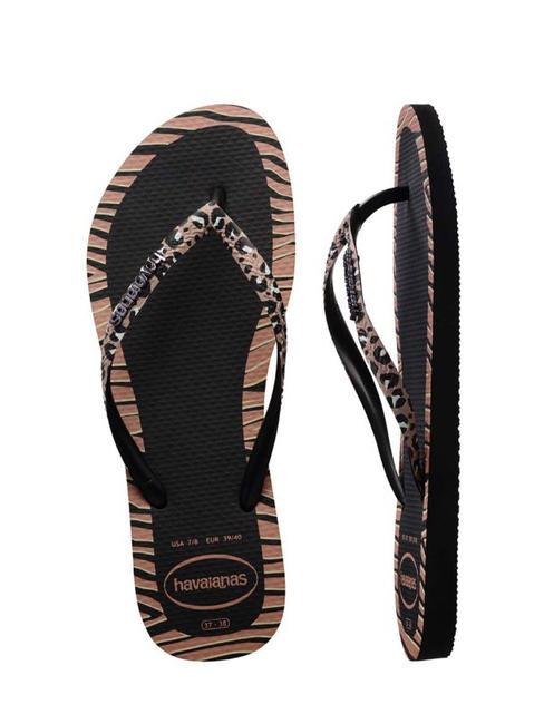 SLIM ANIMALS Flip flops BLACK - Women&rsquo;s shoes