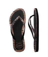 HAVAIANAS SLIM ANIMALS Flip flops BLACK - Women&rsquo;s shoes - 5