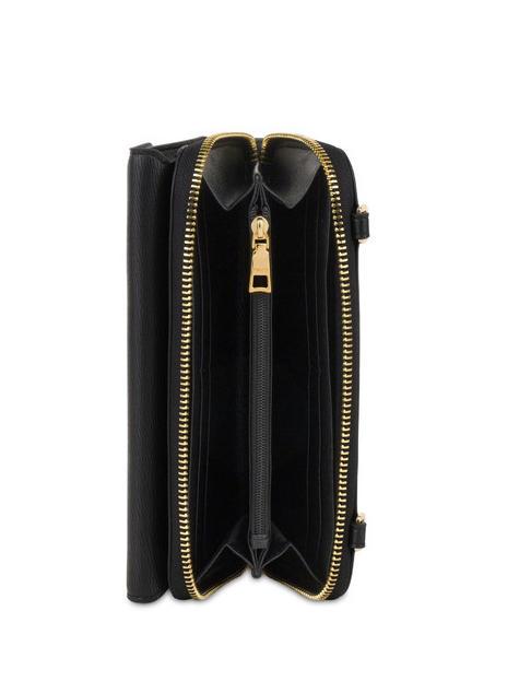 GRAINED Shoulder clutch wallet Black - Women&rsquo;s Wallets