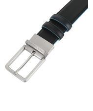 PIQUADRO BLUE SQUARE Reversible belt black-blue - Belts - 3