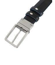 PIQUADRO BLUE SQUARE Reversible belt black-blue - Belts - 4