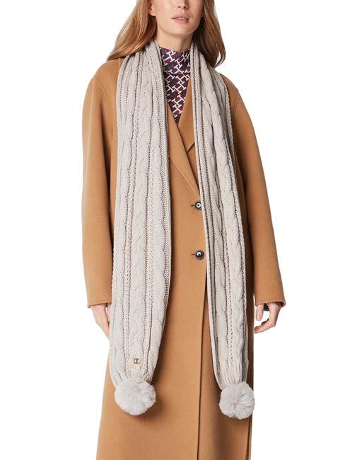 Sciarpa con Pompon  light melange gray - Scarves