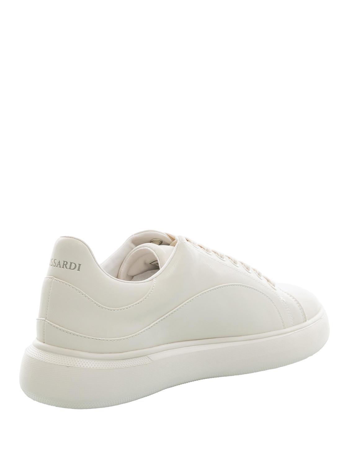 Trussardi white sneakers sales