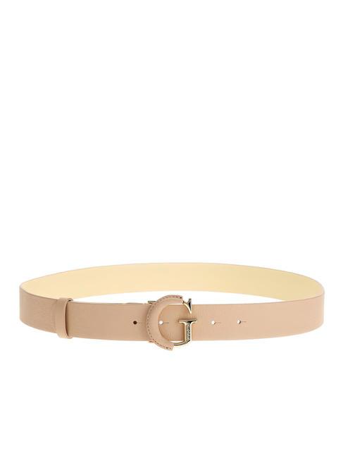 G BUCKLE Shortenable leather belt ivory - Belts