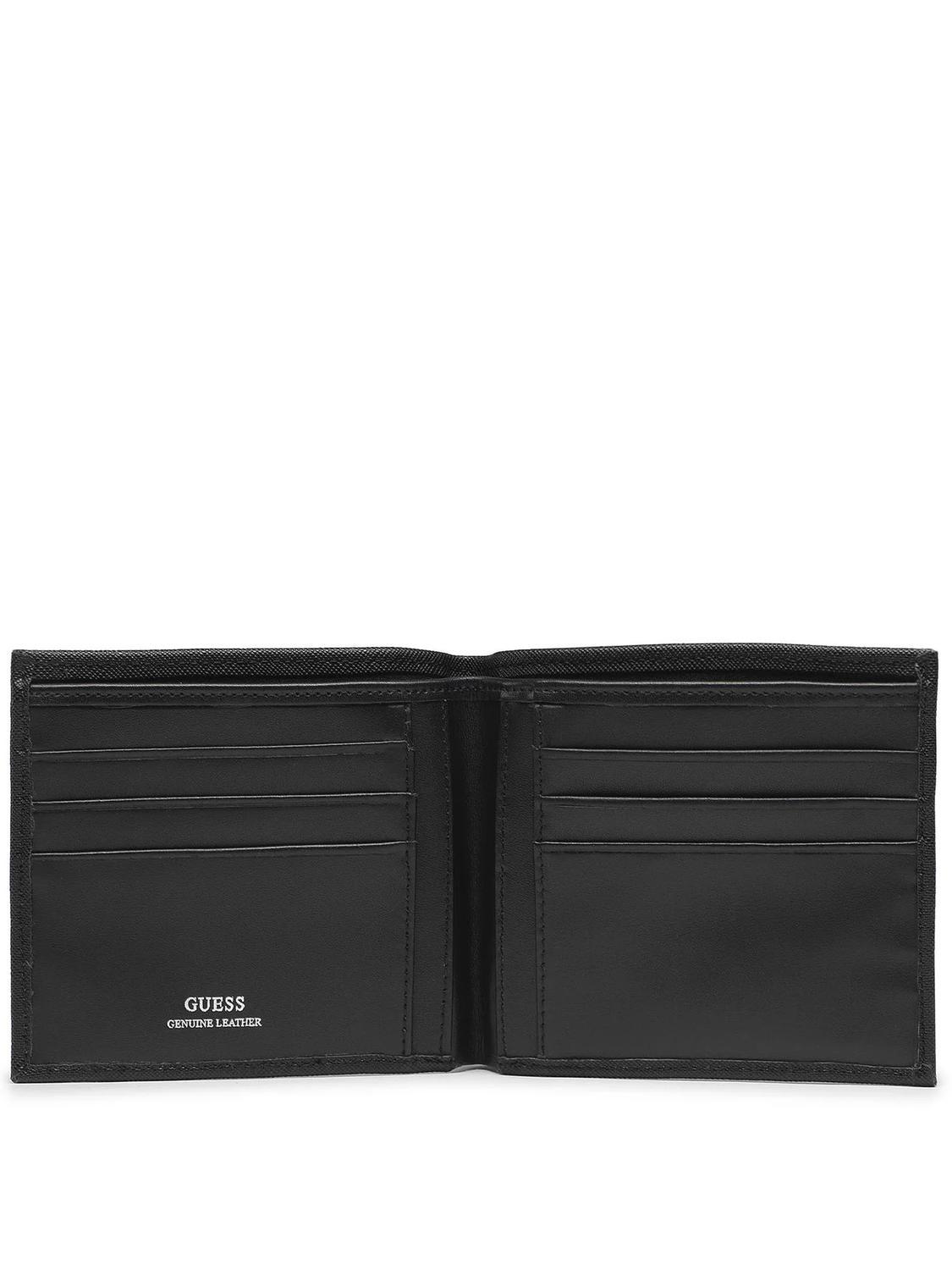 Guess Certosa Saffiano Effect Wallet Black Buy At Outlet Prices