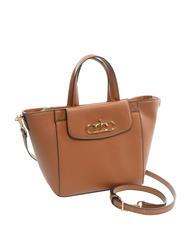 ROCCOBAROCCO LUCE Tote bag with shoulder strap and metal logo tan - Women’s Bags - 2