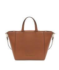 ROCCOBAROCCO LUCE Tote bag with shoulder strap and metal logo tan - Women’s Bags - 4