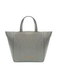ROCCOBAROCCO LUCE Tote bag with shoulder strap and metal logo metallic grey - Women&rsquo;s Bags - 4
