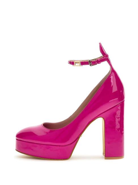 TEMIS Patent pumps with strap fuchsia - Women’s shoes
