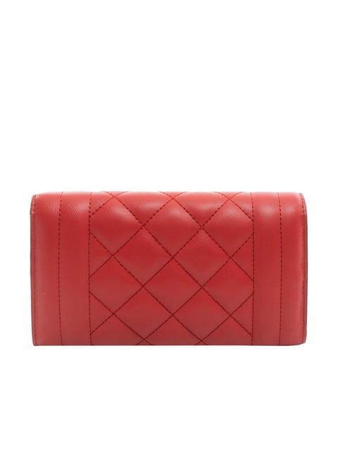 CHECK AND LINES Clutch bag with chain shoulder strap RED - Women&rsquo;s Bags
