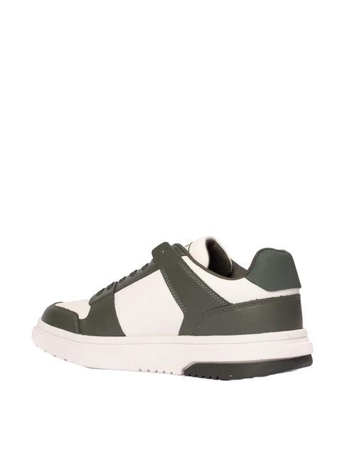 TOMMY JEANS Leather Cupsole Leather sneakers pewter green/ecru - Men&rsquo;s shoes