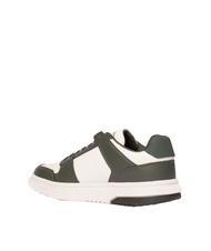 TOMMY HILFIGER TOMMY JEANS Leather Cupsole Leather sneakers pewter green/ecru - Men&rsquo;s shoes - 3