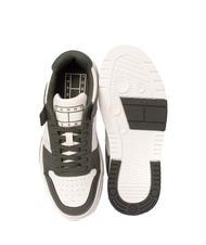 TOMMY HILFIGER TOMMY JEANS Leather Cupsole Leather sneakers pewter green/ecru - Men&rsquo;s shoes - 5