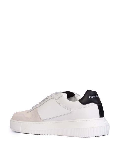 CK JEANS CHUNKY Leather sneakers bright white/creamy white/oyster m - Men&rsquo;s shoes