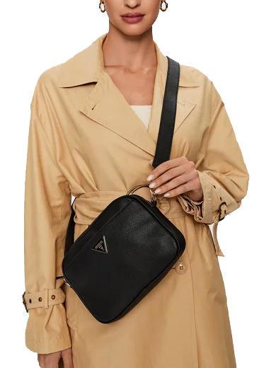 Guess Meridian Small Shoulder Bag Black Buy At Outlet Prices